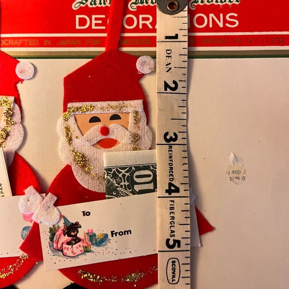 Vintage Santa money holders decorations from Gold Circle New Old Stock- 2 Pieces - Picture 7 of 10